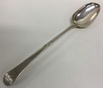 A Georgian OE pattern silver basting spoon. London