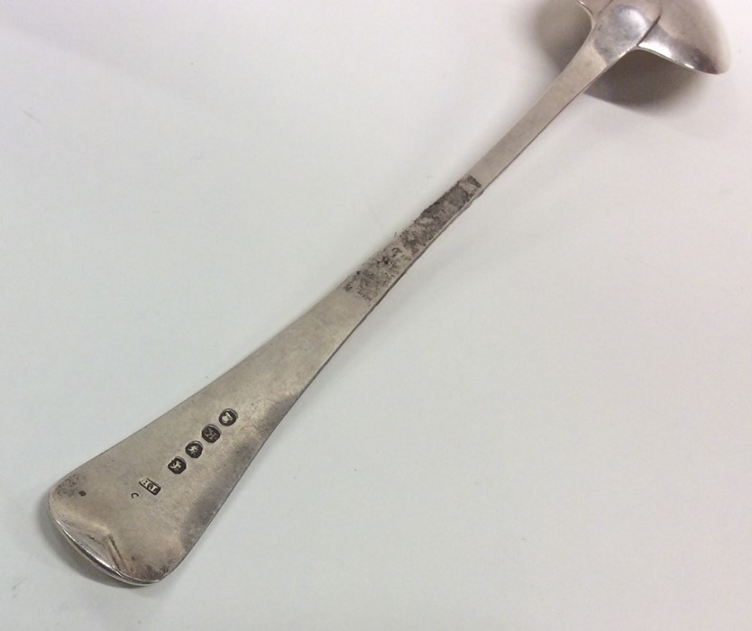 A large OE pattern silver basting spoon. London. B - Image 2 of 2