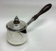 A William IV silver brandy pan with hinged cover t