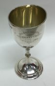 A plain silver goblet on spreading foot. Birmingha