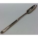 An early Georgian silver double ended marrow scoop