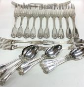 A good part cutlery service of fiddle, thread and