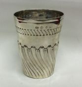 A tapering spiral fluted silver cup. Birmingham. B