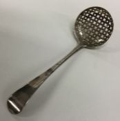 A Georgian OE pattern silver sifter spoon. London.