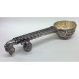 An unusual large Indian silver model of a mandolin