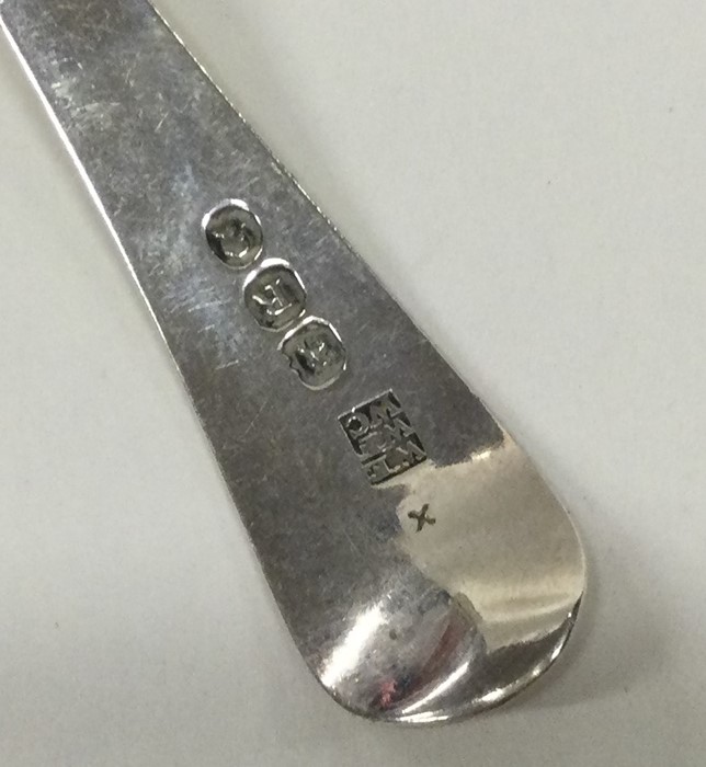 A Georgian OE pattern silver sifter spoon. London. - Image 2 of 2