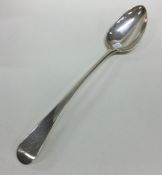 A Georgian silver OE pattern basting spoon. London