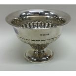 An Edwardian silver sugar bowl of half fluted desi