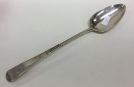 A Georgian silver OE pattern basting spoon. London