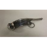 A good Victorian silver bosun's whistle with engra