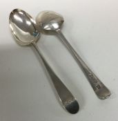 HESTER BATEMAN: A matched pair of Georgian silver