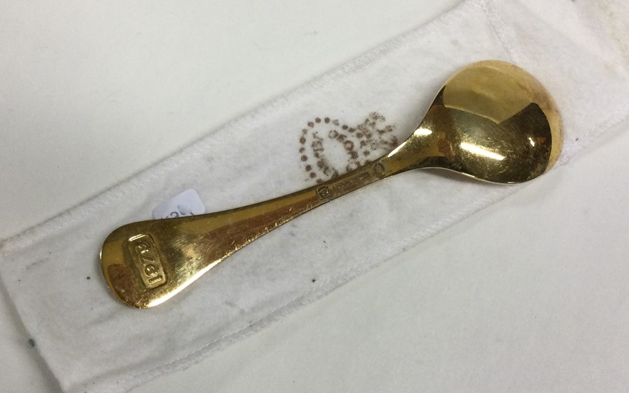 GEORG JENSEN: A silver gilt spoon with clover leaf - Image 2 of 2