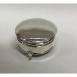 A circular Edwardian silver jewellery box. Birming