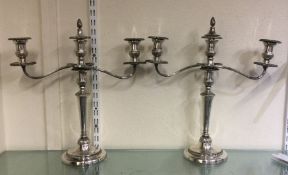 MATTHEW BOULTON: A good pair of silver candelabra