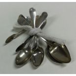 A group of five OE pattern silver sugar tongs. App