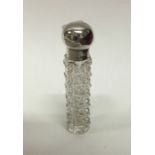 A silver and hobnail cut scent bottle. Birmingham.