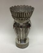A Continental silver filigree vase with wire work