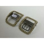 A good pair of Victorian silver gilt buckles with