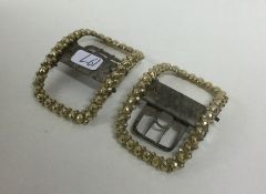 A good pair of Victorian silver gilt buckles with