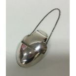 An Edwardian silver posy holder on suspension chai