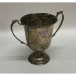 A small two handled silver trophy cup. Birmingham.