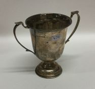 A small two handled silver trophy cup. Birmingham.