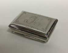 A rare 18th Century tapering silver snuff box with