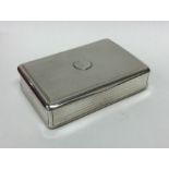 A heavy George III silver snuff box of engine turn