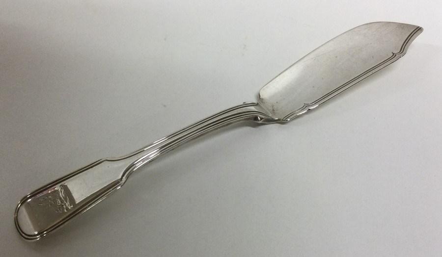 A George III silver fiddle and thread pattern doub