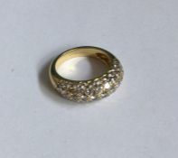 FRED: A good French diamond pave set ring in wide