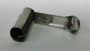 A George III silver cylindrical nutmeg grater with