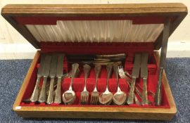 A large silver plated cutlery service. Est. £20 -