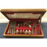 A large silver plated cutlery service. Est. £20 -