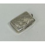 A good Georgian silver snuff box. Birmingham 1825.
