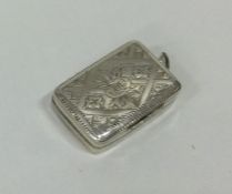 A good Georgian silver snuff box. Birmingham 1825.