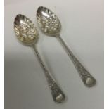 A good pair of Victorian silver berry spoons attra