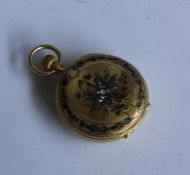 An attractive 18 carat gold pocket watch with gilt