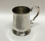 A good Georgian silver baluster shaped half pint m