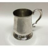 A good Georgian silver baluster shaped half pint m