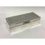 A silver mounted hinged top box with fitted interi