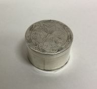 A rare 17th Century circular silver counter box en