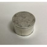 A rare 17th Century circular silver counter box en