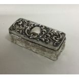An Edwardian silver mounted dressing table box wit