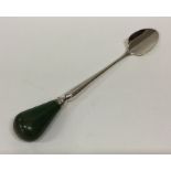 A Georgian silver tapering stilton scoop. Approx.