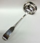 EDINBURGH: A large rare crested silver soup ladle.