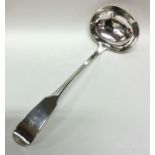 EDINBURGH: A large rare crested silver soup ladle.