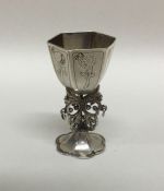 A rare Dutch silver table toy decorated with flowe