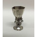 A rare Dutch silver table toy decorated with flowe