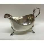 DUBLIN: A Georgian Irish silver sauce boat of typi