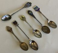 A collection of six good silver souvenir spoons. V